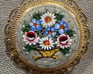Micro mosaic Brooch