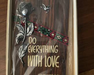 Do everything with love plaque