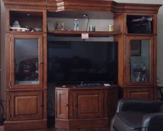 Entertainment Center Heavy Wood $200