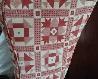 Red Wingback Chairs Set of 2 and One Ottoman $250