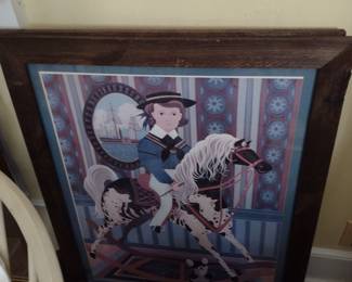Folk Art Print (Set of two boy and girl)