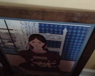 Folk Art Print (Set of two boy and girl)