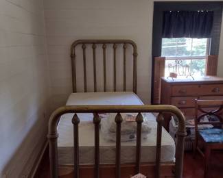 Rare Find 1800's Antique 3/4 Size Brass beds (Set of two) $1500 Includes like new custom mattress and box.