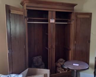 Antique Folding Wooden Wardrobe