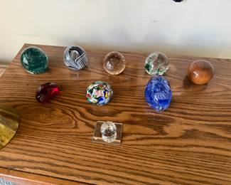 Assorted paperweights