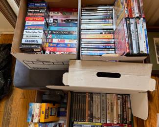 VHS Movies and DVDs