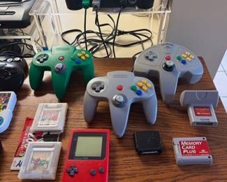 Nintendo 64, Nintendo Game Boy, controllers and games