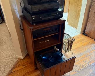 stereo cabinet with Garrard turntable
