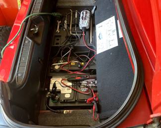 Charging for battery (because it is not driven all the time) the charger comes with the car. It is an extra there is nothing wrong with the battery