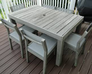 West Elm Teak Patio Set