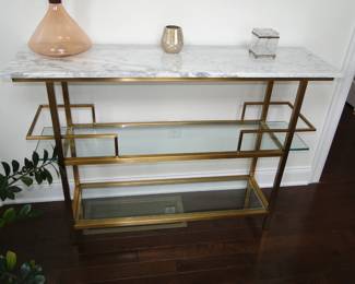Mitchell Gold and Bob Williams Marble Top Entry Table