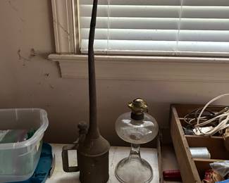 Antique oil can.