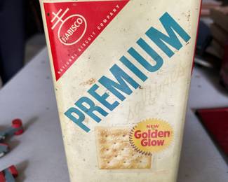 Vintage cracker tin.
