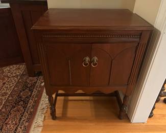 Record cabinet.