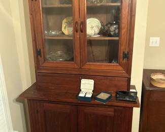 Victorian walnut cabinet.