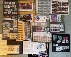 Collection of Vintage and Commemorative Stamps and Prints