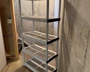 Durable Multi-Tier Storage Shelf with White Framework