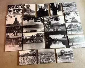 Collection of Black and White Photographs Featuring Japanese WWII Landscapes and Historical Figures
