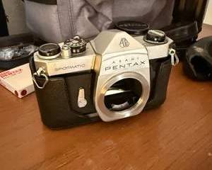 Vintage Asahi Pentax SP Spotmatic Housing Body SLR Camera Analog Reflex Camera with Accessories