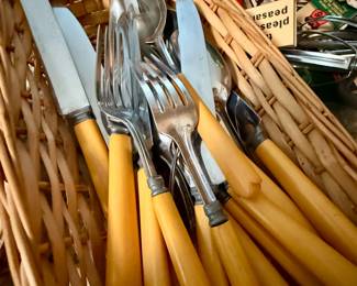 Butterscotch Bakelite Flatware set