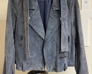 Vintage BlankNYC Blue Suede Jacket Belt, Vintage The Last Straw Purse