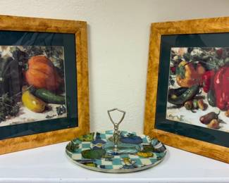 Kitchen Art with Vintage Serving Tray