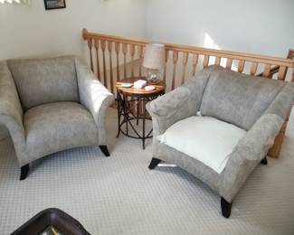 Accent chairs; accent table