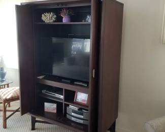 Entertainment cupboard; TV; Bose radio
