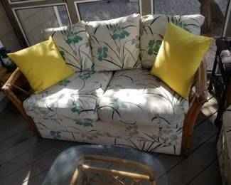 Rattan loveseat