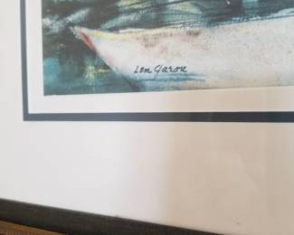 Signed & numbered 42/450 Lobster Boy lithograph by Len Garon