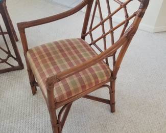 Rattan dining chair detail