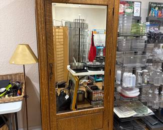 Antique Armoire   Door is full mirror