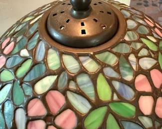 Top of Hanel Stain Glass Lamp