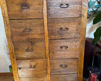 Rustic 10 Drawer Cabinet