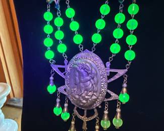 Uranium glass with Black Light.