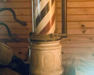 Vintage Barbershop Pole Circa 1920s -- still works!