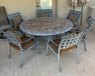 Patio table with 6 chairs