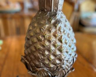Metal pineapple art.