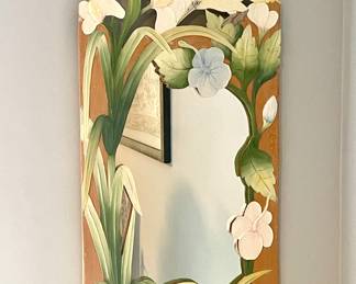 Painted wood mirror