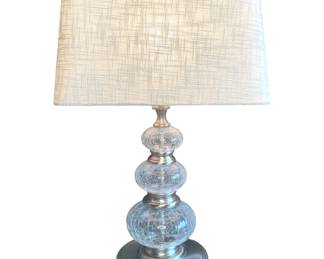 Crackle glass table lamp