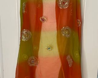 Beaded shawl scarf