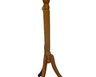Wood pedestal table plant stand