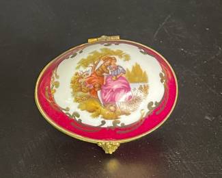 Limoges France egg trinket box