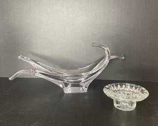 Cofrac Art Verrier Flared Crystal Dish