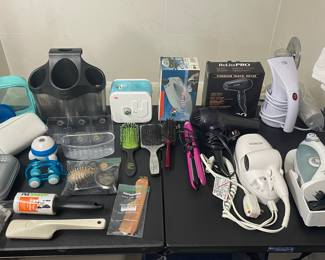 Bath & toiletry items includes Conair, BelissPro, Cricket, and more