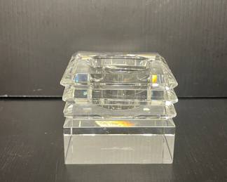 Oleg Cassini crystal candle holder
