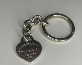 Tiffany & Co sterling silver heart keychain