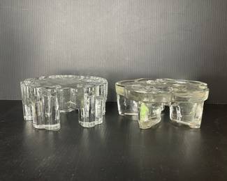 Crystal ice glass candleholders