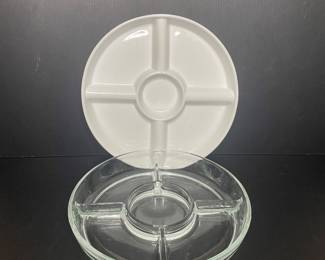 Divided serving dishes