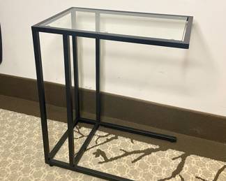 Glass top sofa table